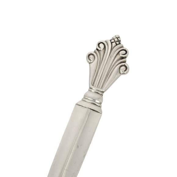 Set of 6 Georg Jensen Denmark Acanthus Sterling Silver Teaspoons 5 3/4" # 19723 - Picture 8 of 10